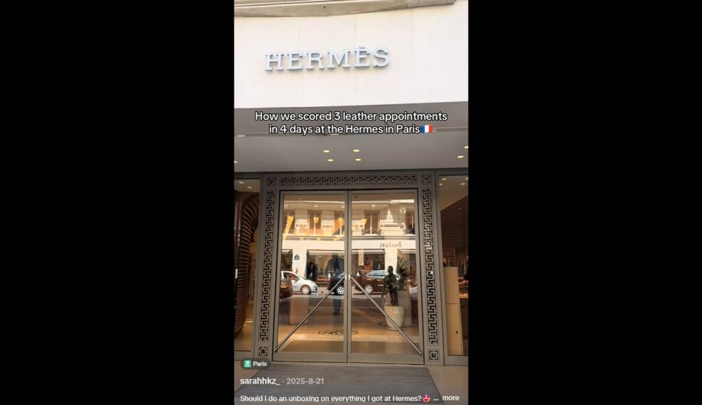 Hermès Paris Faubourg Saint Honoré Tiktok