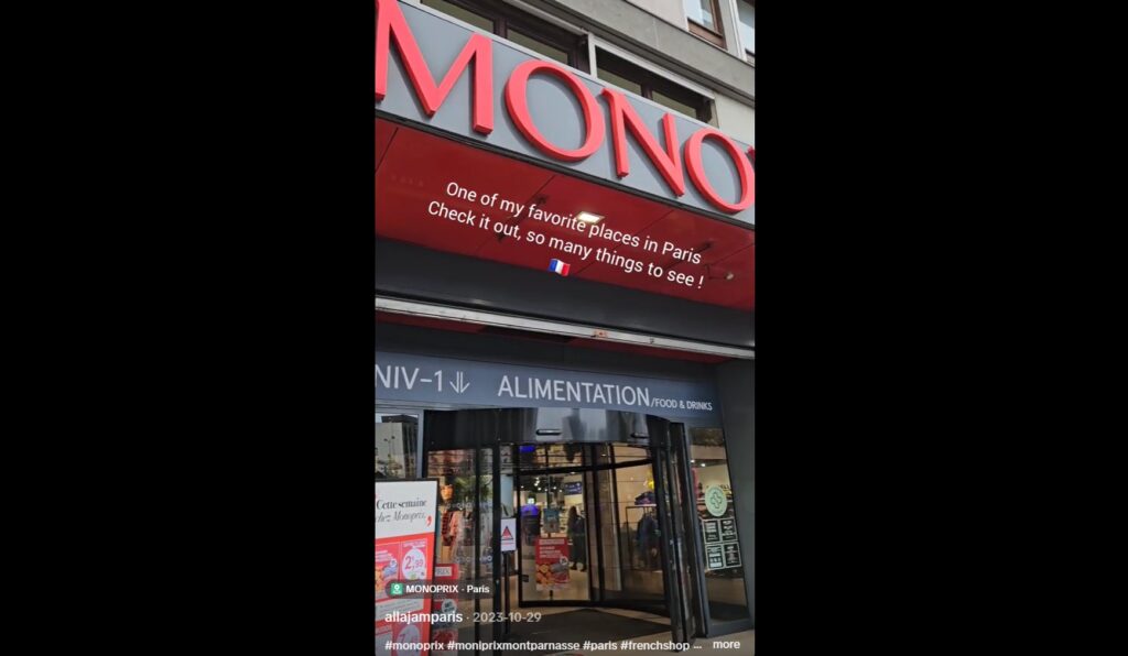 Monoprix Montparnasse Tiktok