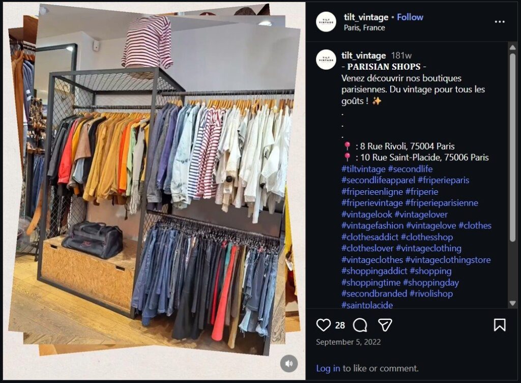 Tilt Vintage – 10 Rue Saint Placide Ig