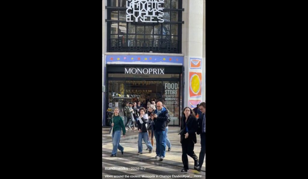 Monoprix Champs Élysées Tiktok