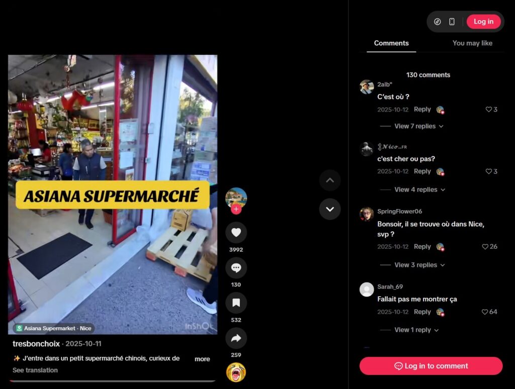 Asiana Supermarché Tiktok
