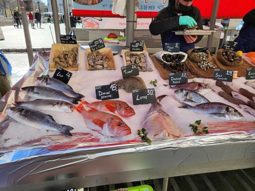 Fresh Fish At Marché De La Libération