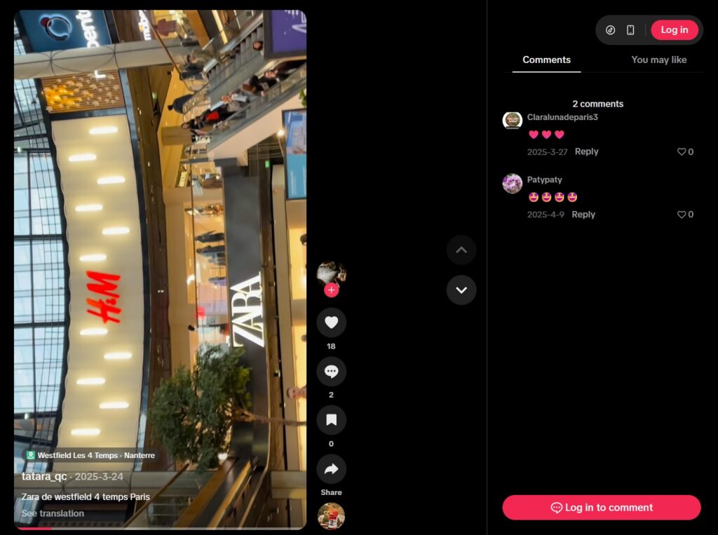 Zara Les 4 Temps Westfield Tiktok