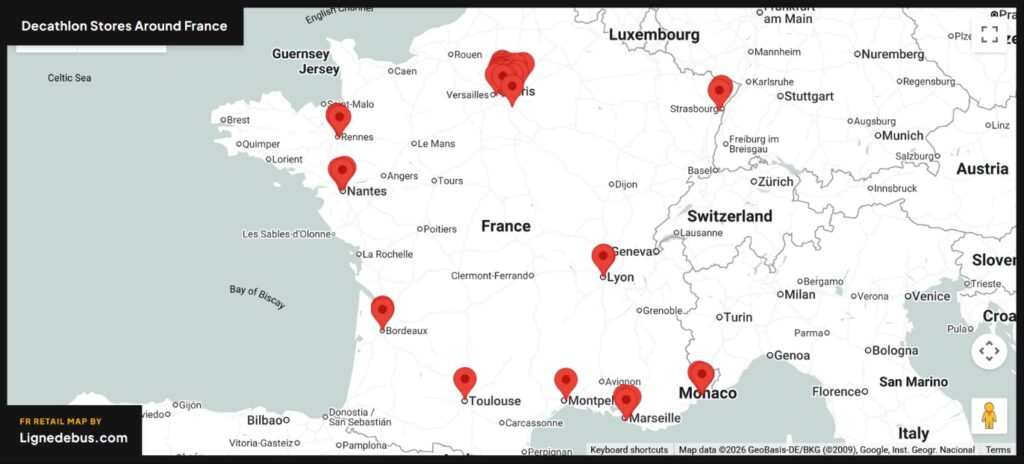 Decathlon Stores Around France