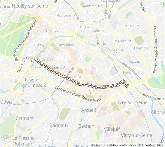 Bus Route 62 (porte De Saint Cloud To Porte De France)