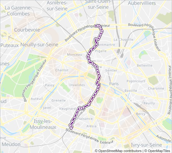 Bus Route 95 (porte De Montmartre To Porte De Vanves – Place Simard)