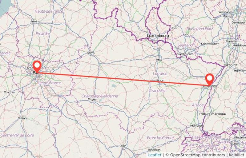 Paris To Strasbourg