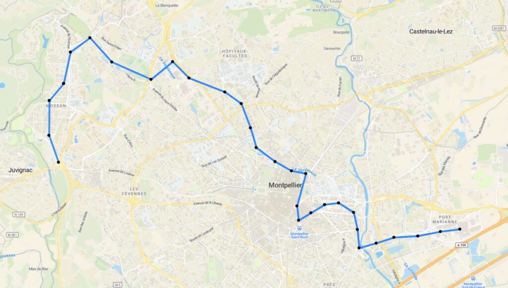 Tram Line 1 Maps (mosson Odysseum)