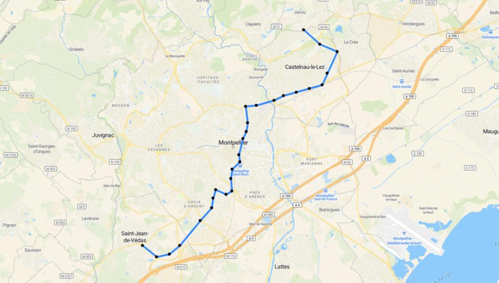 Tram Line 2 Maps Saint Jean De Védas Centre Jacou)
