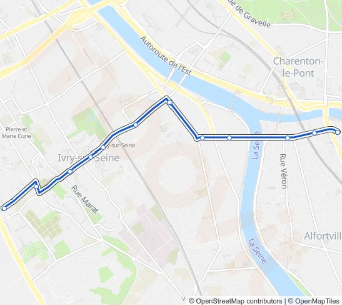 Bus Route 125 (École Vétérinaire De Maisons Alfort To Porte D’orléans)