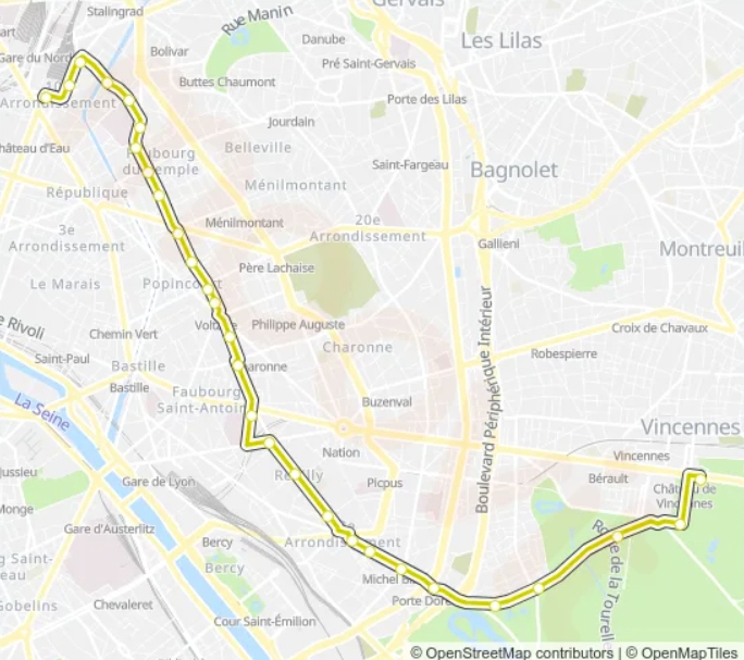 Bus Route 46 (château De Vincennes To Gare De L’est)