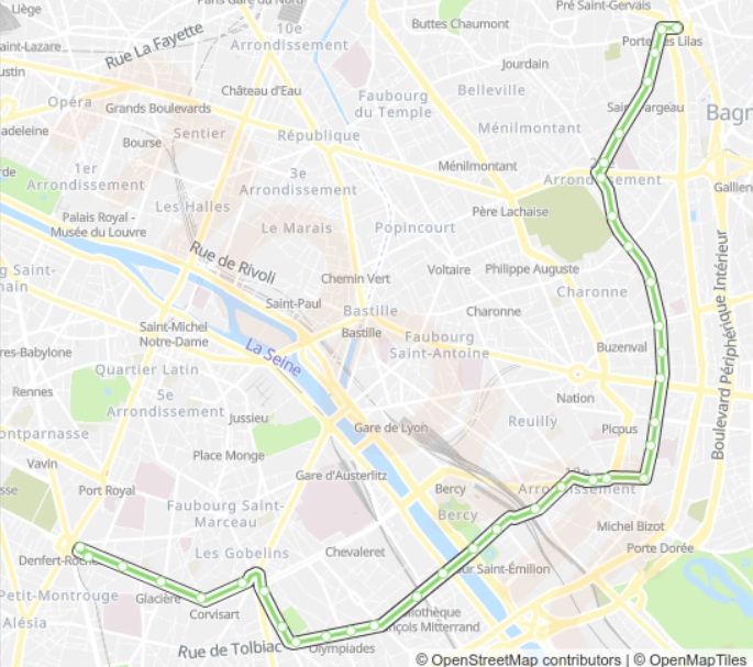 Bus Route 64 (ligne Denfert Rochereau)