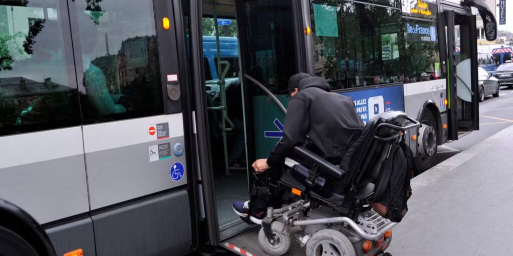 Bus In France For Wheelchair