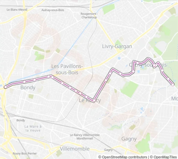 Bus Route 146 (les Bosquets To Le Bourget Rer)