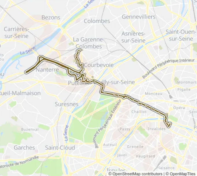 Bus Route 73 (la Garenne Colombes – Charlebourg To Musée D’orsay)