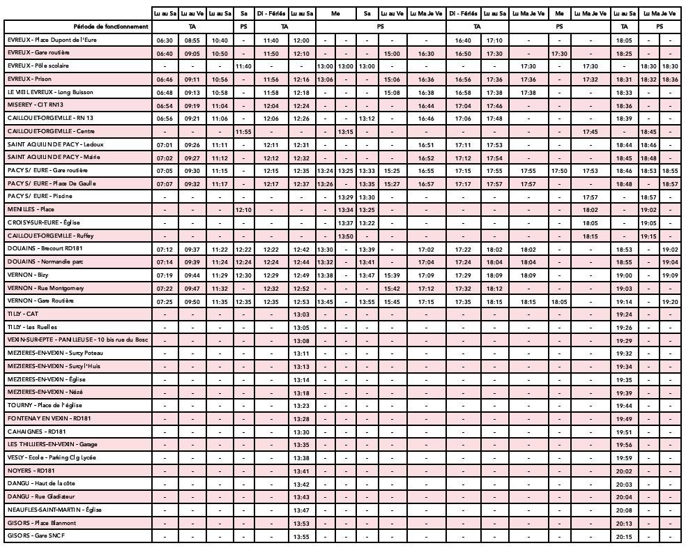 Bus Réseau Nomad Car Ligne 210 Timetable 2