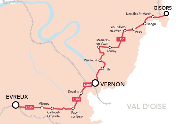 Bus Route 210 (Évreux To Vernon)