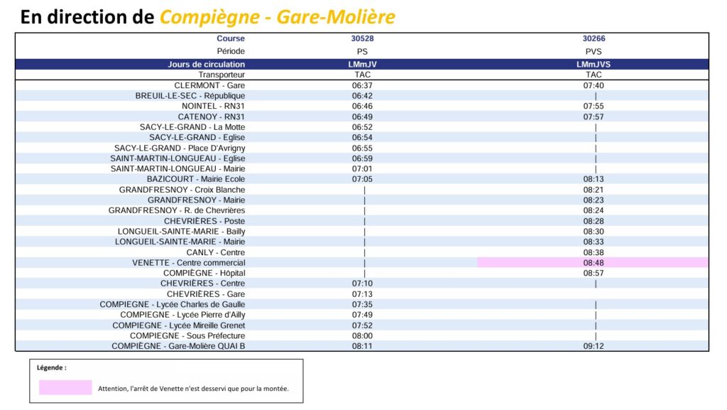 Bus Ligne 660 Clermont – Compiègne Routière 1