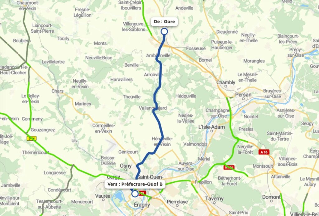 Bus Route 603 (méru To Cergy)