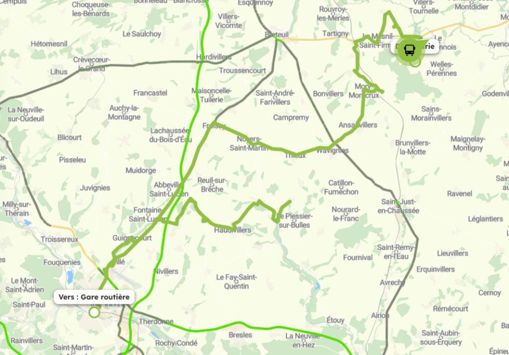 Bus Route 619 (broyes To Beauvais)