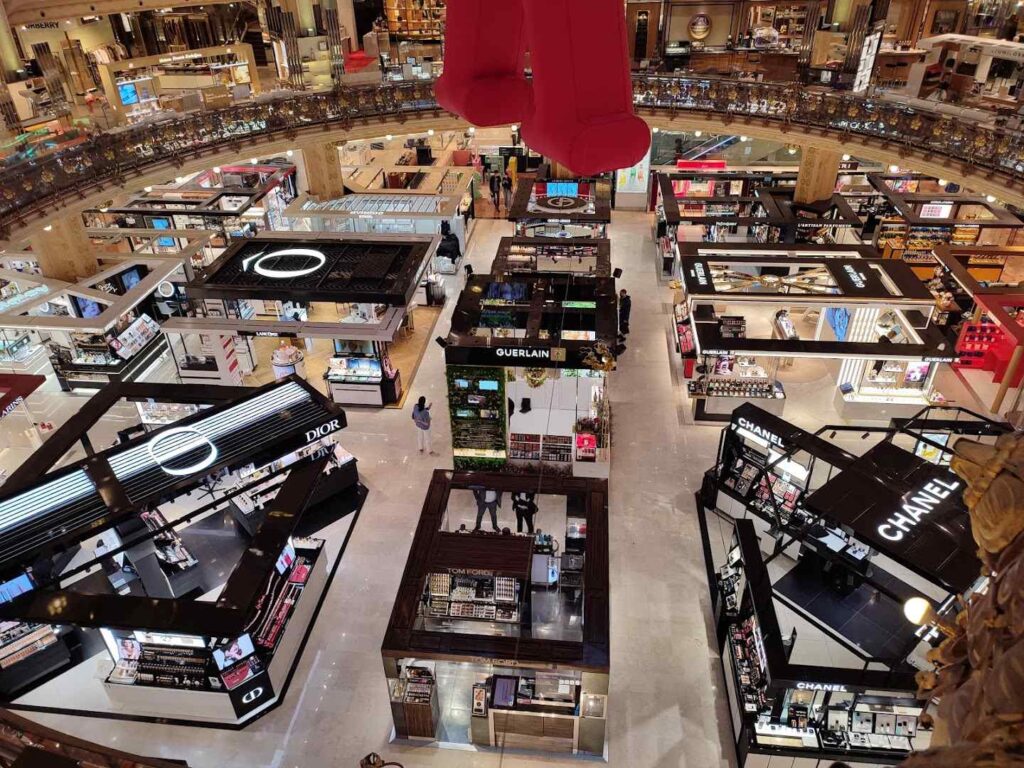 Galeries Lafayette Paris Haussmann Top Floor View