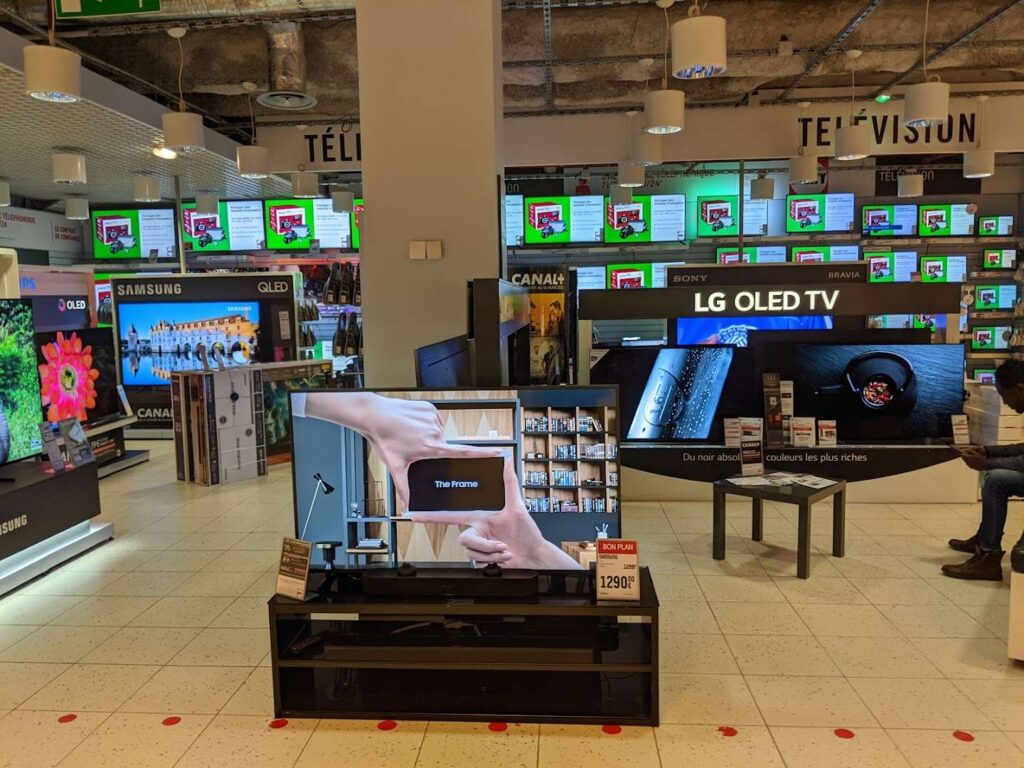 Darty Les Halles Television Section