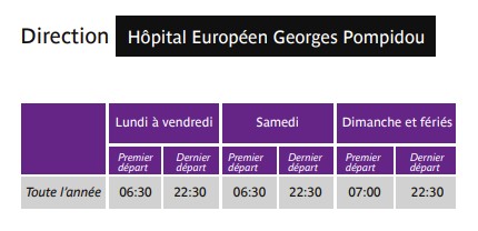 Direction Hôpital Européen Georges Pompidou 1