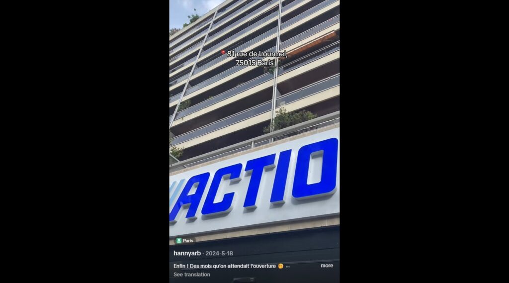 Action Paris Tiktok