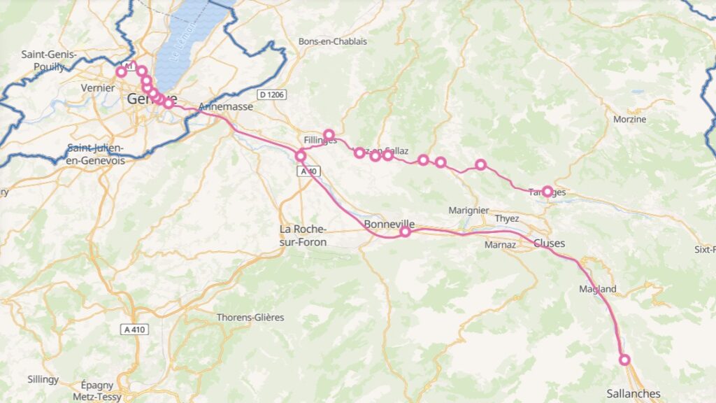 Bus Ligne 274 (sallanches à Genève Aéroport)