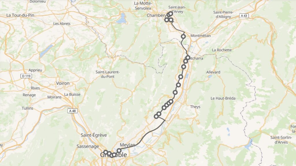 Bus Ligne Rav02 (grenoble à La Ravoire (internes))