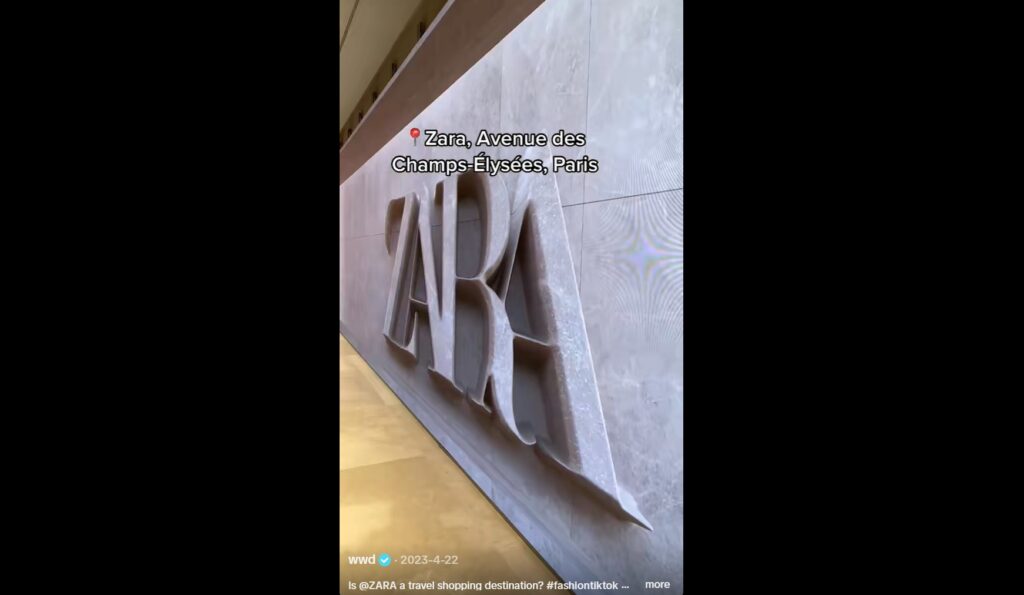 Zara Champs Élysées Flagship Tiktok