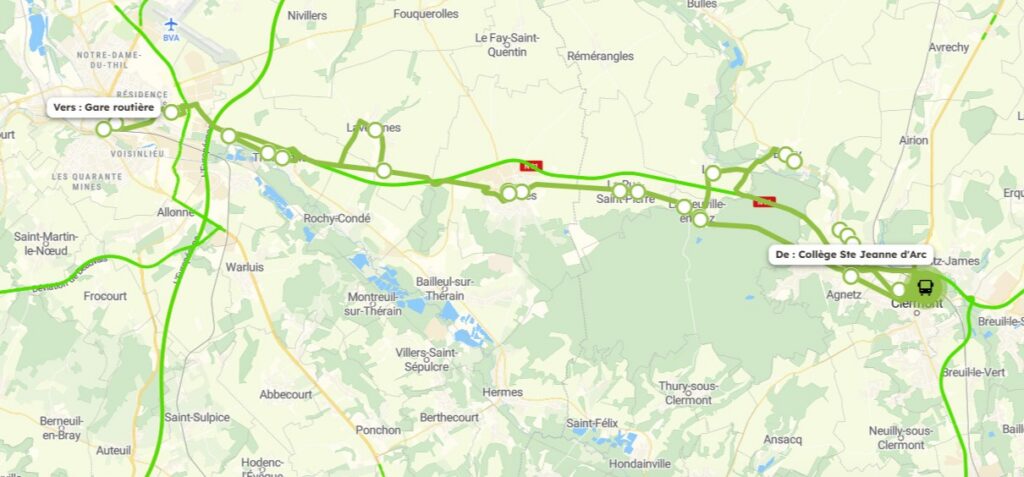 Bus Route 606 Clermont To Beauvais)