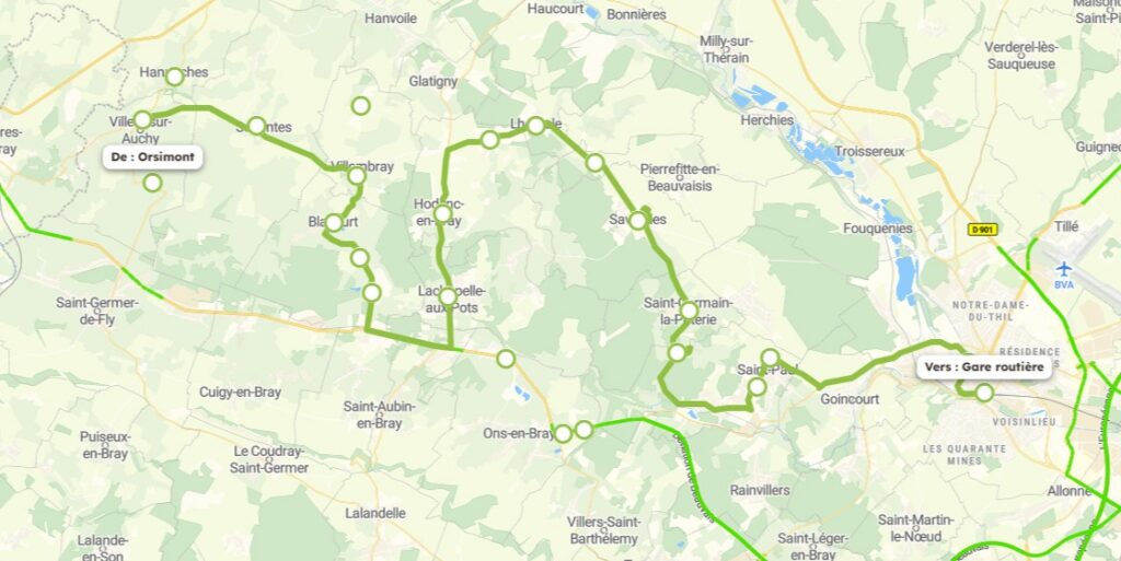 Bus Route 611 (villers Sur Auchy To Beauvais)