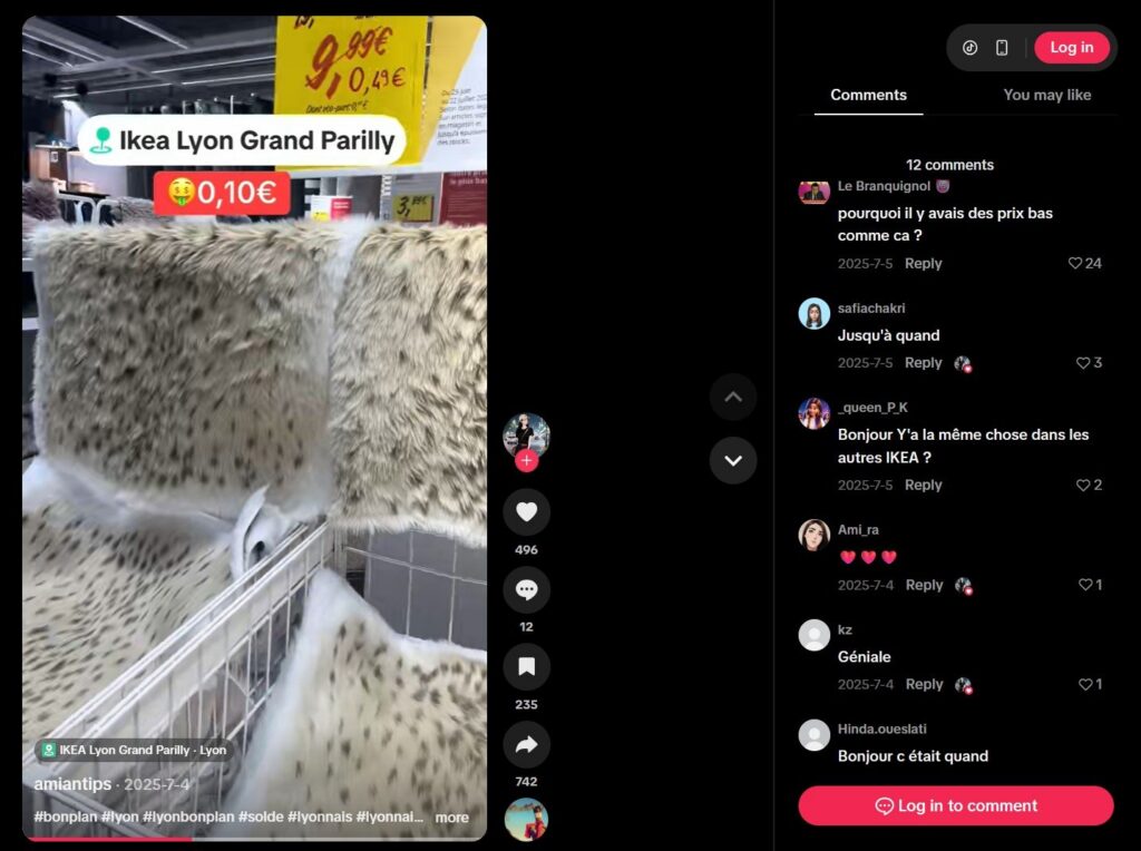 Ikea Lyon Grand Parilly Tiktok