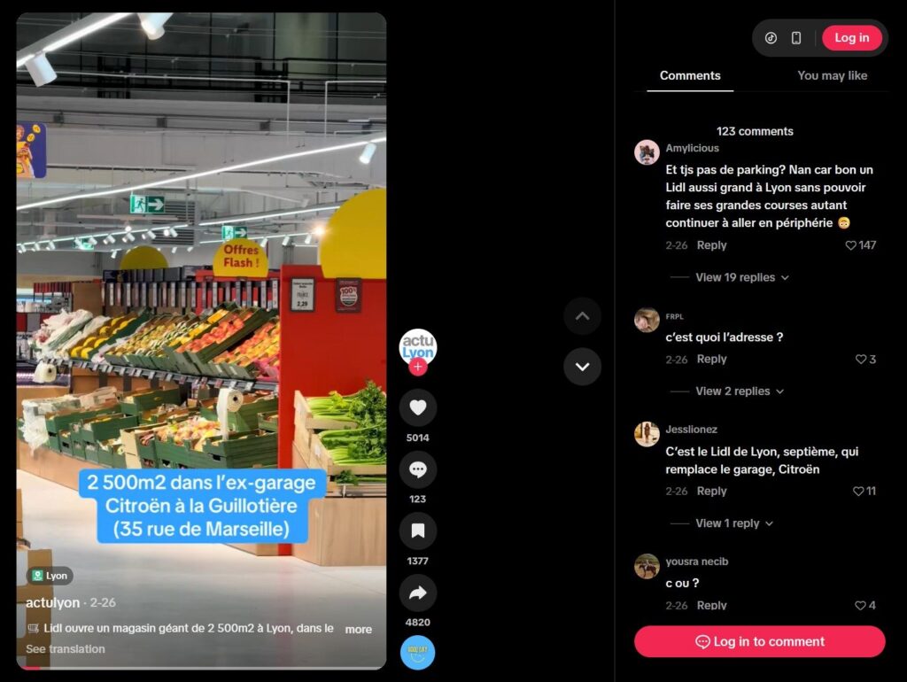 Lidl Guillotière Tiktok1