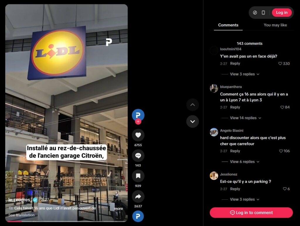 Lidl Guillotière Tiktok2