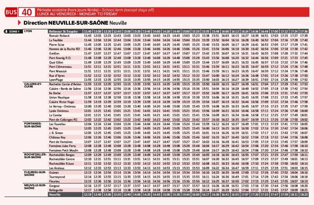 Bus Ligne 40 Bellecour St Exupéry – Neuville 2