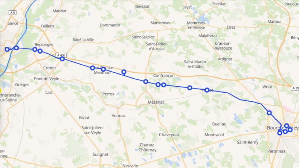Bus Ligne A18 (bourg En Bresse à Mâcon)