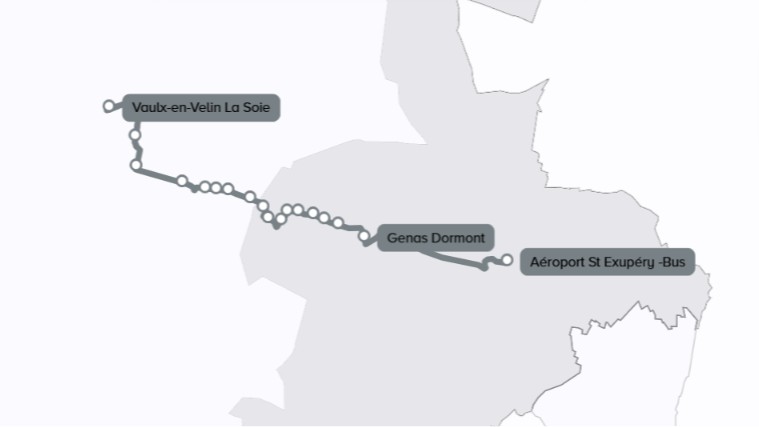 Bus Ligne C200 (vaulx En V. La Soie à Genas Dormont à St Ex. Gare Routière)