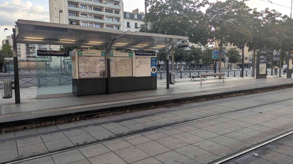 Arrêt De Tramway Porte De Vincennes