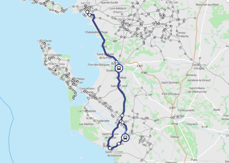 Bus Ligne 153 (la Rochelle à Royan)