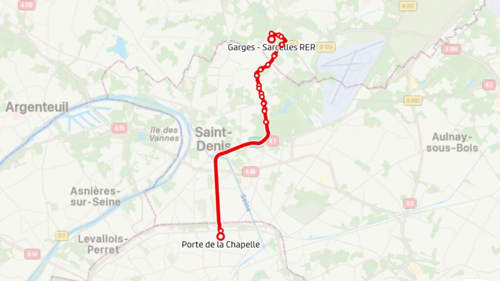Bus Ligne 252 (porte De La Chapelle à Gare De Garges–sarcelles)