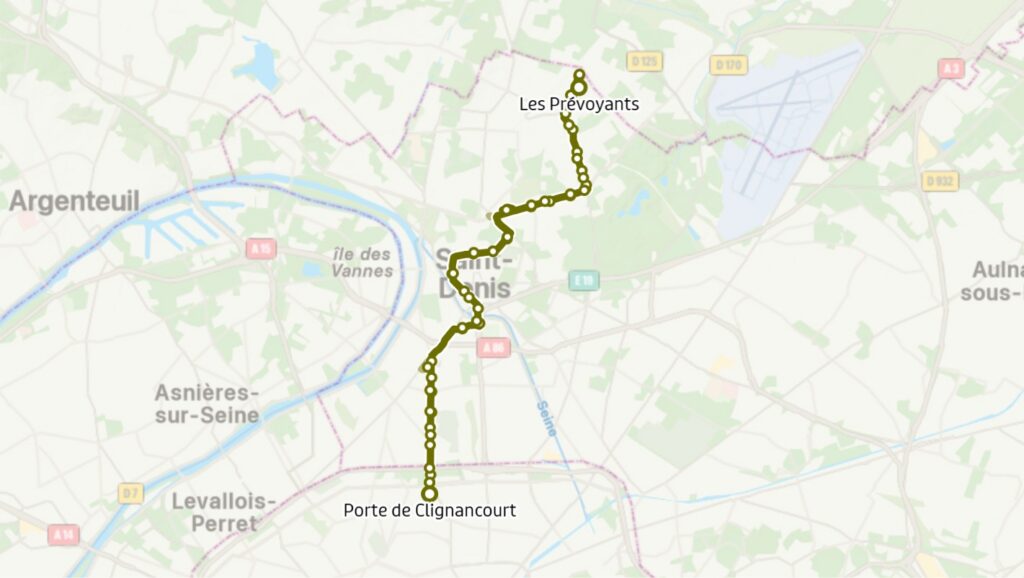 Bus Ligne 255 (porte De Clignancourt à Stains – Les Prévoyants)