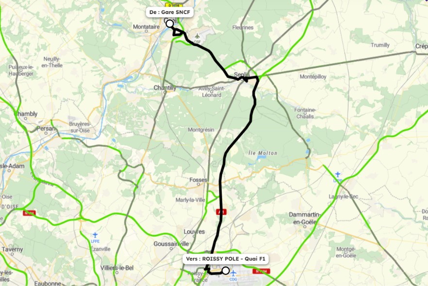Bus Ligne 630 (creil à Senlis à Roissy)
