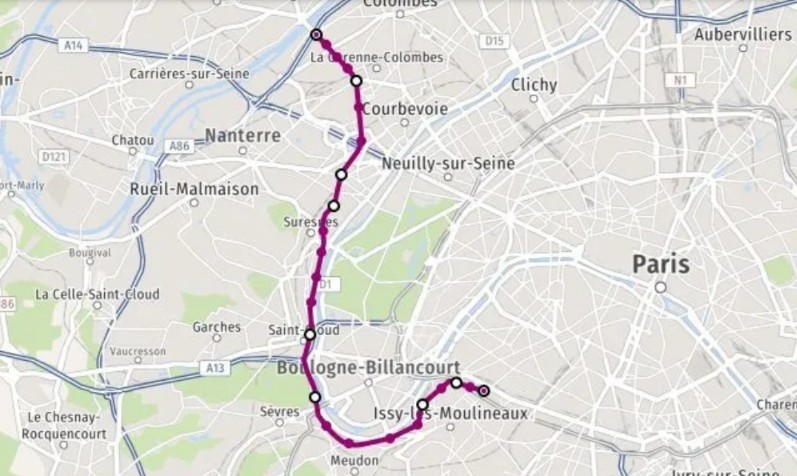 Itinéraire Du Tram T2