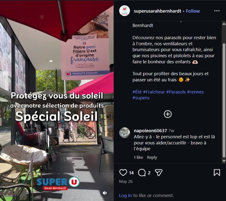 Super U Rennes Sarah Bernhardt Ig