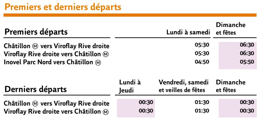 Tram T6 Premiers Et Derniers Départs