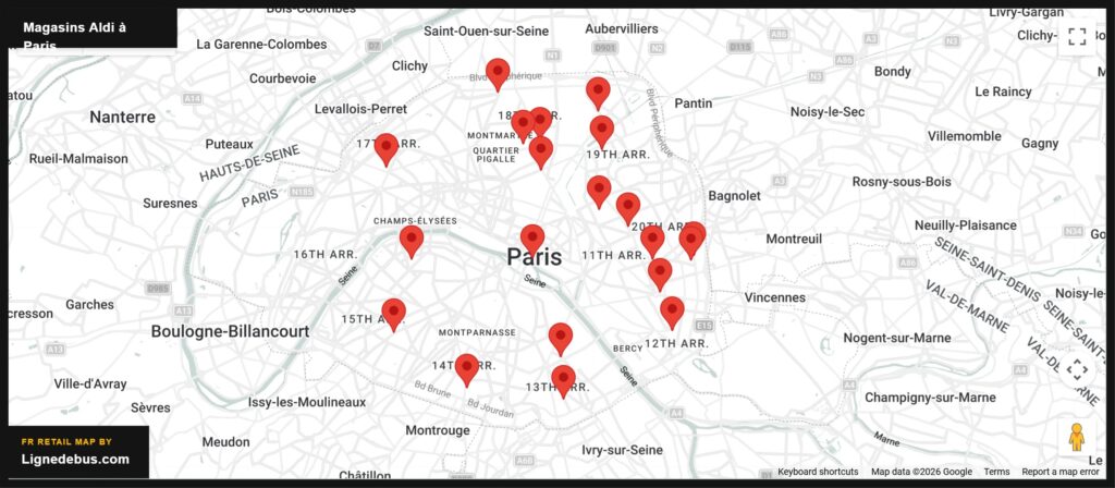 Magasins Aldi à Paris