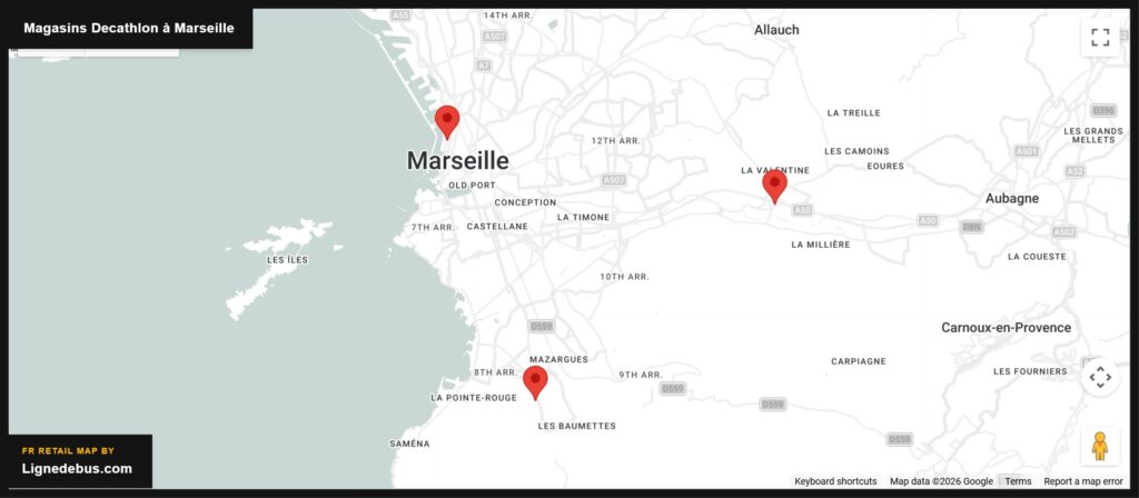 Magasins Decathlon à Marseille