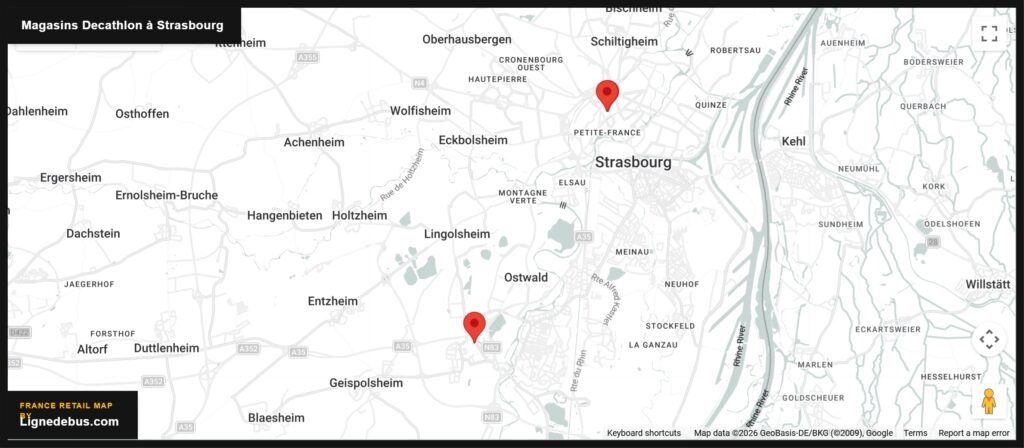 Magasins Decathlon à Strasbourg